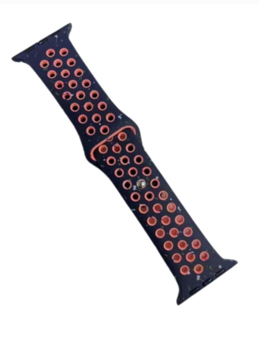 Curea sport, THD, tip Nike Blue Flame, compatibila Apple Watch 45 mm seria 9, Apple Watch SE 44 mm, Albastra