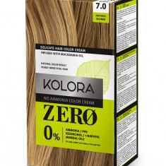 Vopsea de par Kolora Zero 7.0 Natural Blonde, 60ml, Aroma