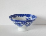 Cumpara ieftin Bol (won) portelan japonez blue &amp; white pictat manual inbante, cca. 1930 - marcaj Nippon Tokusei, Noritake Japonia