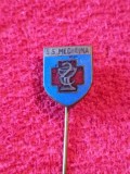 Insigna (veche) fotbal - Societatea Sportiva &quot;MEDICINA&quot; BUCURESTI