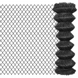 VidaXL Gard plasă de s&acirc;rmă, gri, 25 x 1,25 m, oțel
