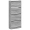 Pantofar cu 4 sertare rabatabile, gri sonoma, 80x34x187,5 cm