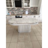 MASA LUXURY 2 ALB CU ARGINTIU