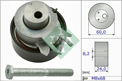 INA 531 0317 10 rola intinzator,curea distributie foto