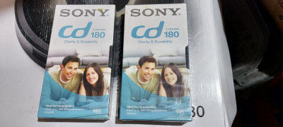 CASETA VIDEO Sony CD Clarity &amp;amp; Durability 180 VHS , 2 BUCATI SIGILATE foto