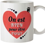 Cana cu mesaj Mugffins, Je T-aime, 350 ml, ceramica, multicolor