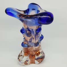 Vaza masiva sticla - Bohemian glass &amp;#039;NIAGARA&amp;#039; - KAREL ZEMEK MSTISOV - 1960 foto
