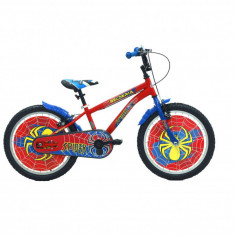 Bicicleta copii Belderia Spiderman, culoare rosu/albastru, roata 16", cadru din PB Cod:221614000503