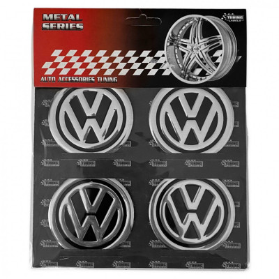 Set 4 Buc Autocolant Roata Volkswagen 60MM AB-W foto