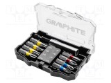 Kit capete şurubelniţă 10 buc GRAPHITE