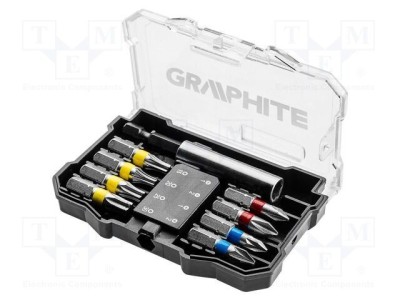 Kit capete şurubelniţă 10 buc GRAPHITE foto