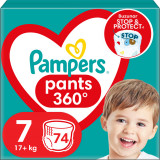 Scutece-chilotel Pampers Pants Mega Box, Marimea 7, 17+ kg, 74 buc