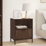 vidaXL Noptieră cu sertar Stejar brun 49 x 36 x 61 cm Lemn compozit