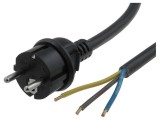 Cablu Alimentare 3x2,5mm&sup2; 1,8m Negru 16A