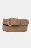 BOSS curea de piele femei, culoarea bej, 50480651