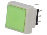 Comutator Tastatură DPDT cu LED Verde 30V