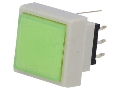 Comutator Tastatură DPDT cu LED Verde 30V foto