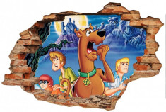 Sticker Wall Crack Scooby Doo 2 - 120 x 80 cm foto