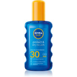 Nivea Sun Protect &amp; Dry Touch spray transparent pentru bronzat SPF 30 200 ml