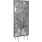 Outsunny Divizor de spațiu 65 x 130 cm, paravan independent sau suspendat, panou din metal, Negru | Aosom Romania