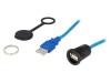 Cablu USB 2.0 ENCITECH cu capac de protecție USB A soclu - USB A mufă