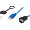 Cablu USB 2.0 ENCITECH cu capac de protecție USB A soclu - USB A mufă