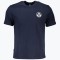 Tricou barbati cu decolteu la baza gatului si logo bleumarin inchis, S