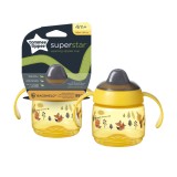 Cana Sippee cu protectie Bacshiled&trade; si capac pentru +4 luni Galben, 190ml, Tommee Tippee