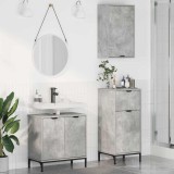 vidaXL Set de mobilier pentru baie 3 pcs Gri beton 39.5 x 36 x 88 cm