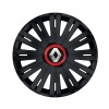 Set 4 capace roti Negre Cu Inel Rosu Active R16 Compatibil Cu Renault, Autohelix MSA