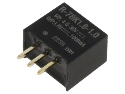 Convertor DC/DC 4,5-36V la 1,8V 1A SIP3 THT foto