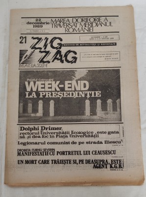 ZIG ZAG Magazin (1-6 august 1990) Anul 1, nr. 21 foto