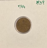 744 Uniunea Sovietica URSS Soviet Union Russia 1 Kopeck copeica 1939 Y#105