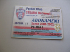 Steaua Bucuresti (abonament sezon 2001-2002) foto