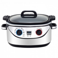 Multicooker 8in1 Royalty Line RL-EMFC-1400.1d, 1350W, 5.6 l, Slow Cook, Timer, Negru/Inox foto