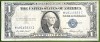 1 DOLLAR 1935 ,,SILVER CERTIFICATE&quot; STATELE UNITE/ SIGILIU ALBASTRU (BLUE SEAL)!