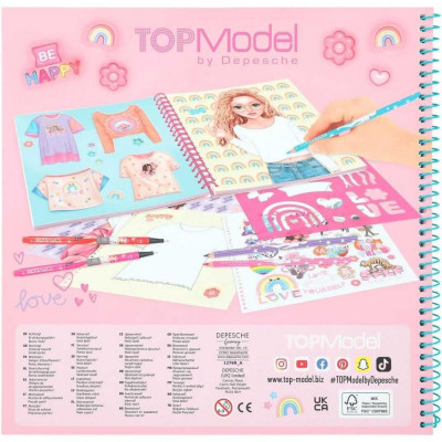 Carte de colorat TOPModel T-Shirt Talita Designer Depesche PT12769 foto