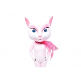 Cumpara ieftin Pisicuta Vorbitoare Talking Angela, Sunete si Lumini, Plastic, Multicolor, 30cm, Jucarie Interactiva, Baterii, Fete/Baieti