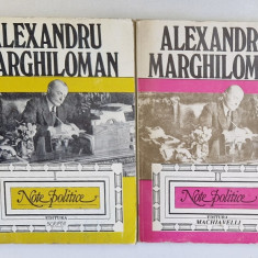 ALEXANDRU MARGHILOMAN , NOTE POLITICE , VOLUMELE I - II , 1993-1994