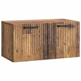 vidaXL Oglindă TV montată pe perete Lemn vechi 59,5 x 31 x 30 cm 899053