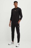 EA7 Emporio Armani pantaloni de trening din bumbac culoarea negru, cu imprimeu, PJVRZ.8NPP67