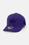 Mitchell&amp;Ness șapcă din amestec de l&acirc;nă Los Angeles Lakers culoarea violet, cu imprimeu, HHSSINTL1435-LALPURP
