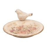Hranitoare pasari ceramica multicolora Bird &Oslash; 21x10 cm