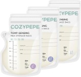 Pungi depozitare lapte matern COZYPEPE, 200 buc, 250ml, senzor temperatura, fara BPA, sterilizate