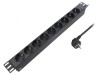 Prelungitor cu 9 prize, 250VAC, 16A, negru, Logilink