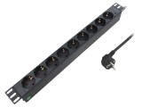 Prelungitor cu 9 prize, 250VAC, 16A, negru