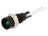 Lampă Control LED Mentor Verde 3mm PCB, Carcasă Alama Neagra, Fara Rezistor