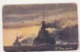 Bnk cp The Navy speaks ! - carte postala uzata Anglia, Necirculata, Regatul Unit, Printata