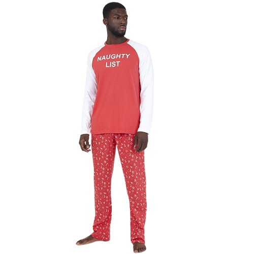 Pijama barbati Brave Soul Christmas Naughty List - super model - S-M-L-XL