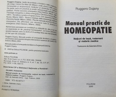 Manual practic de homeopatie. Notiuni de baza, tratament si materia medica foto